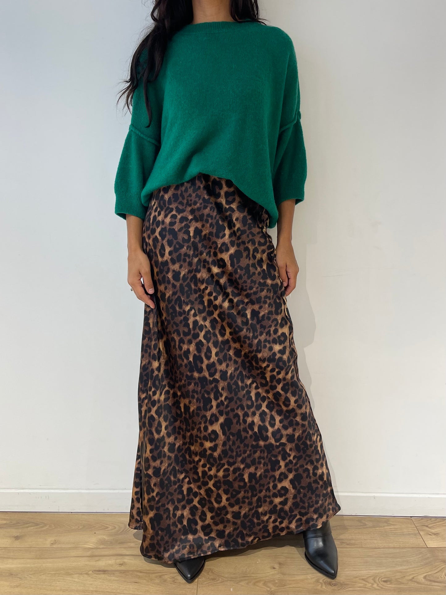 Jupe longue léopard