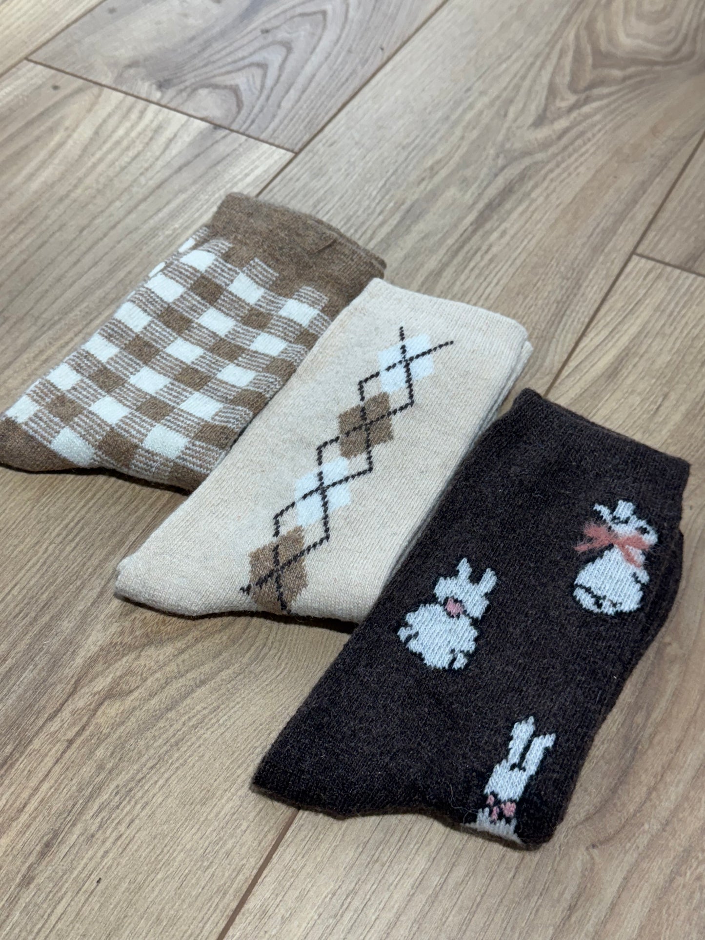 Chaussette à motif Laine et cachemire - 8 Coloris