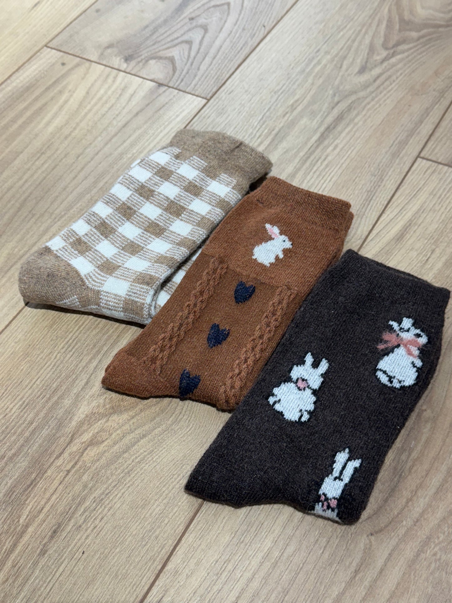 Chaussette à motif Laine et cachemire - 8 Coloris