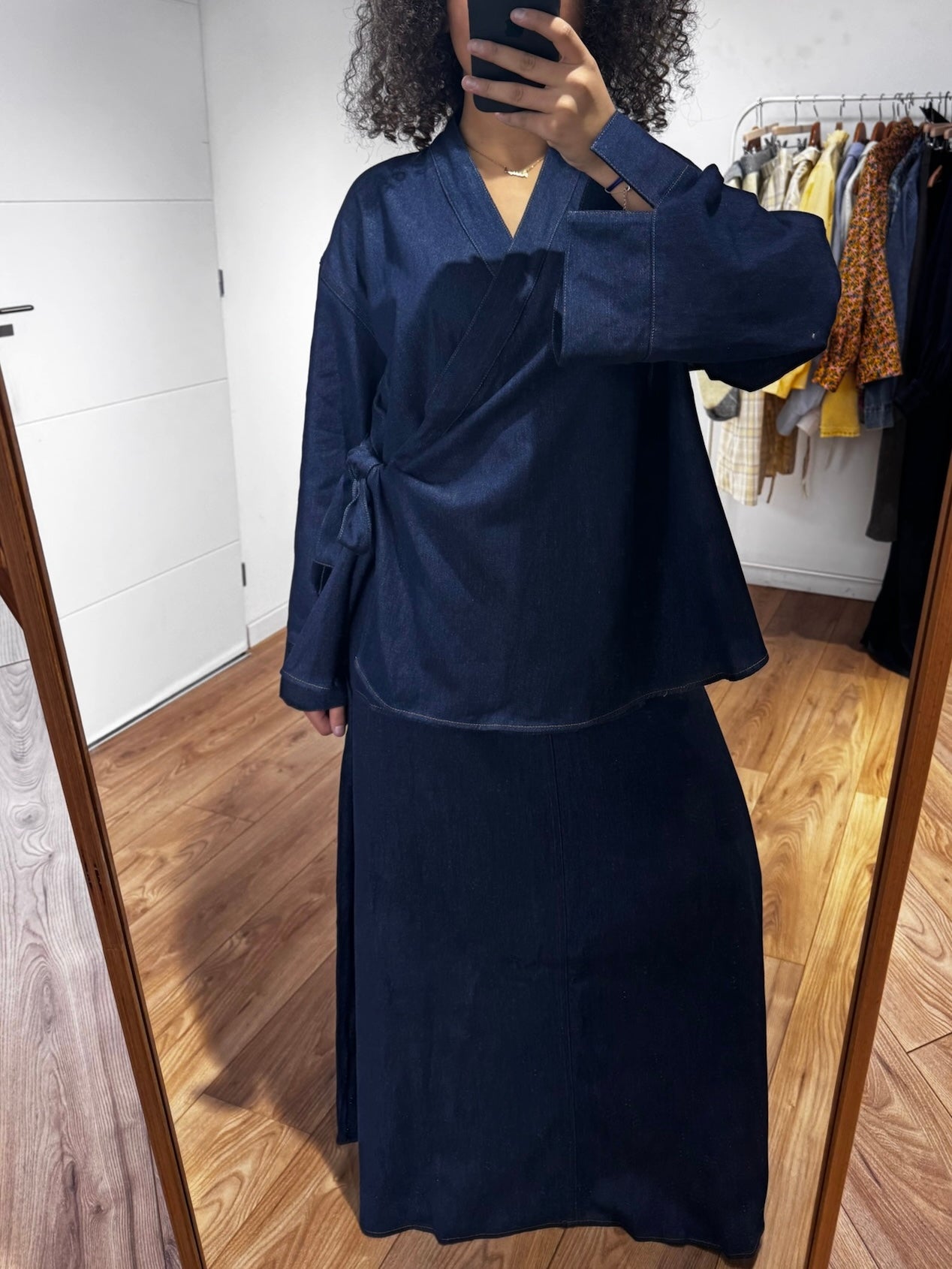 Ensemble kimono en jean 100% coton