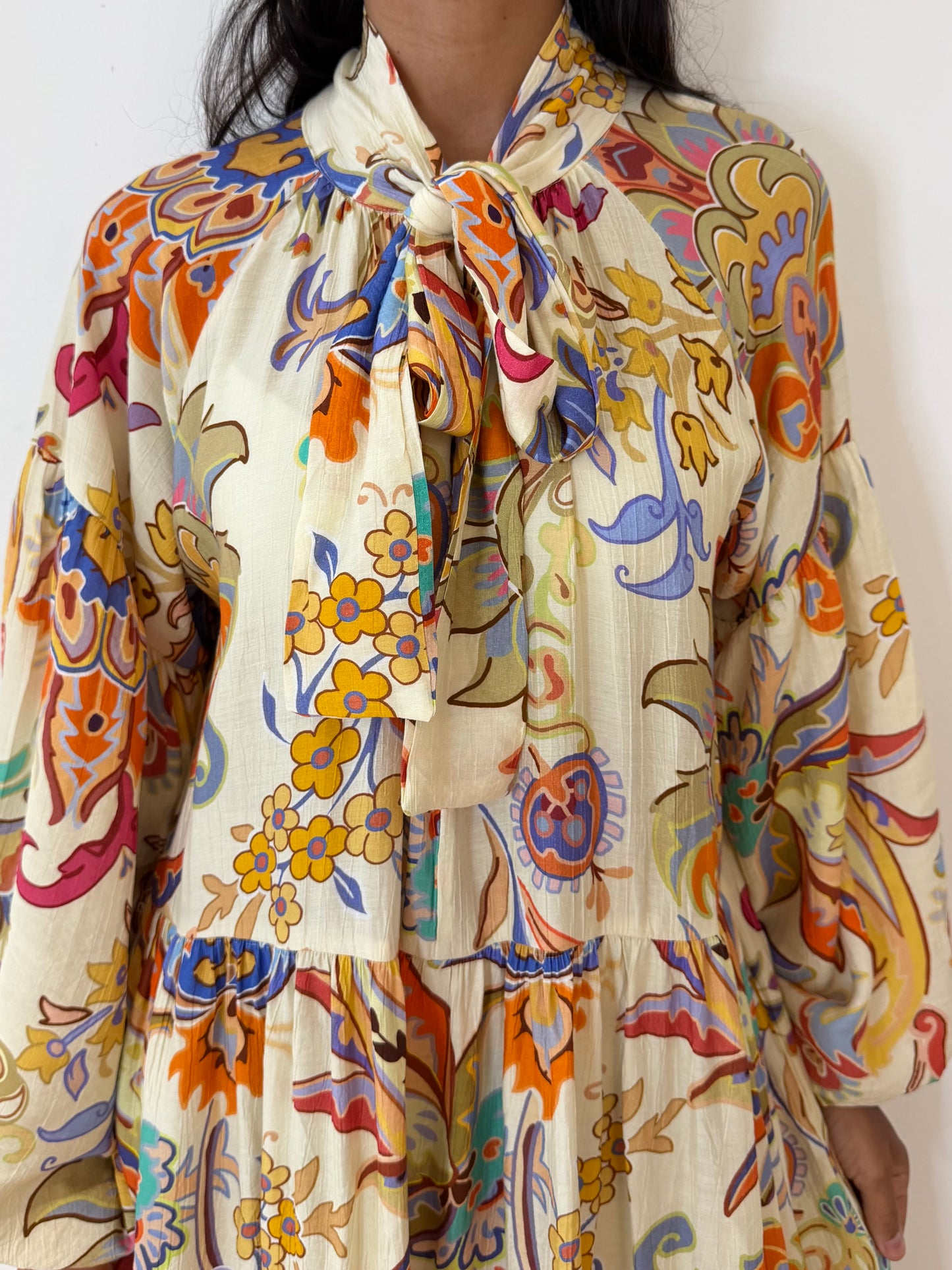 Robe Longue Fluide Imprimée Fleurie