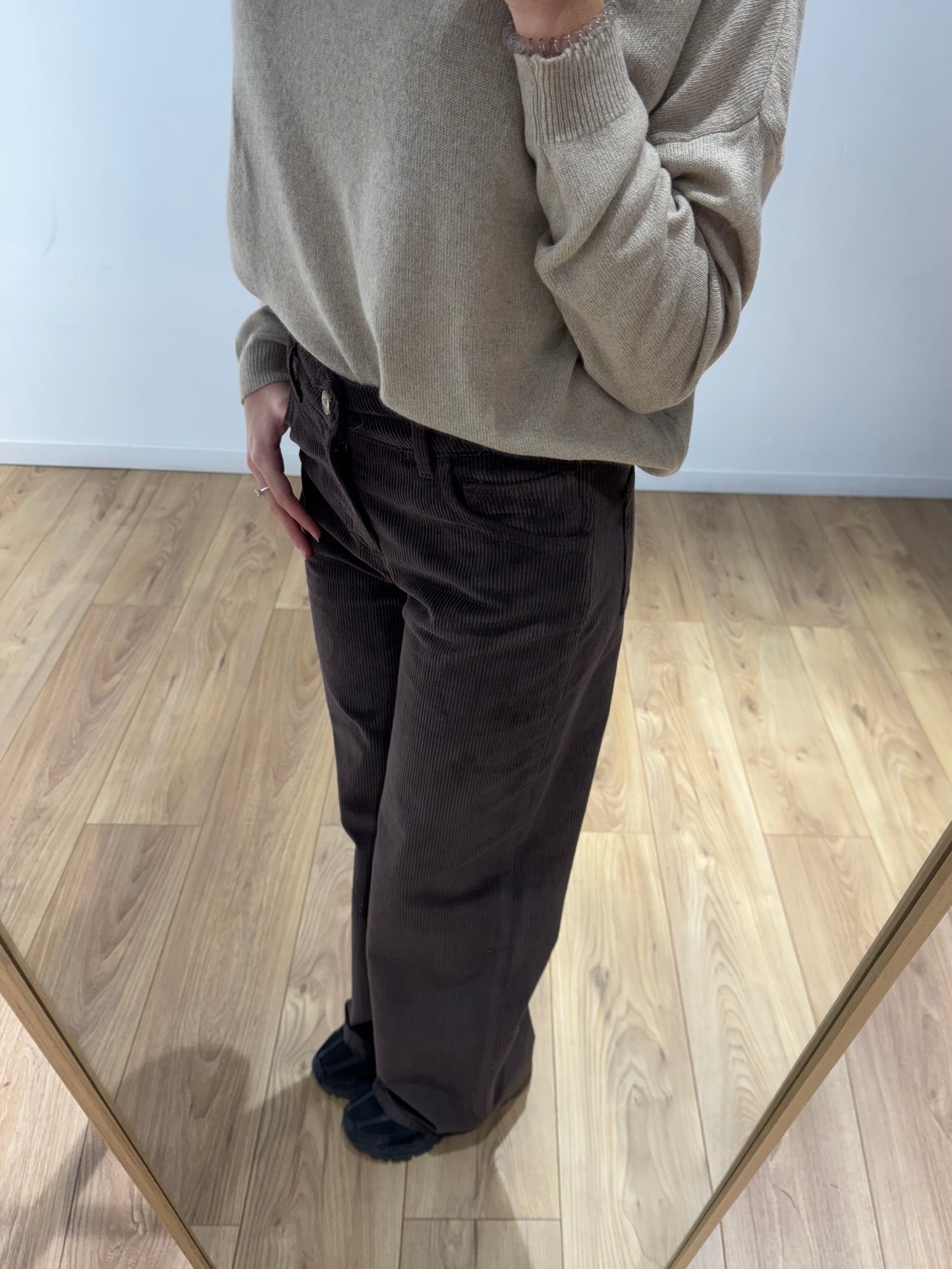 Pantalon Velour Côtelé Droit - 4 Coloris