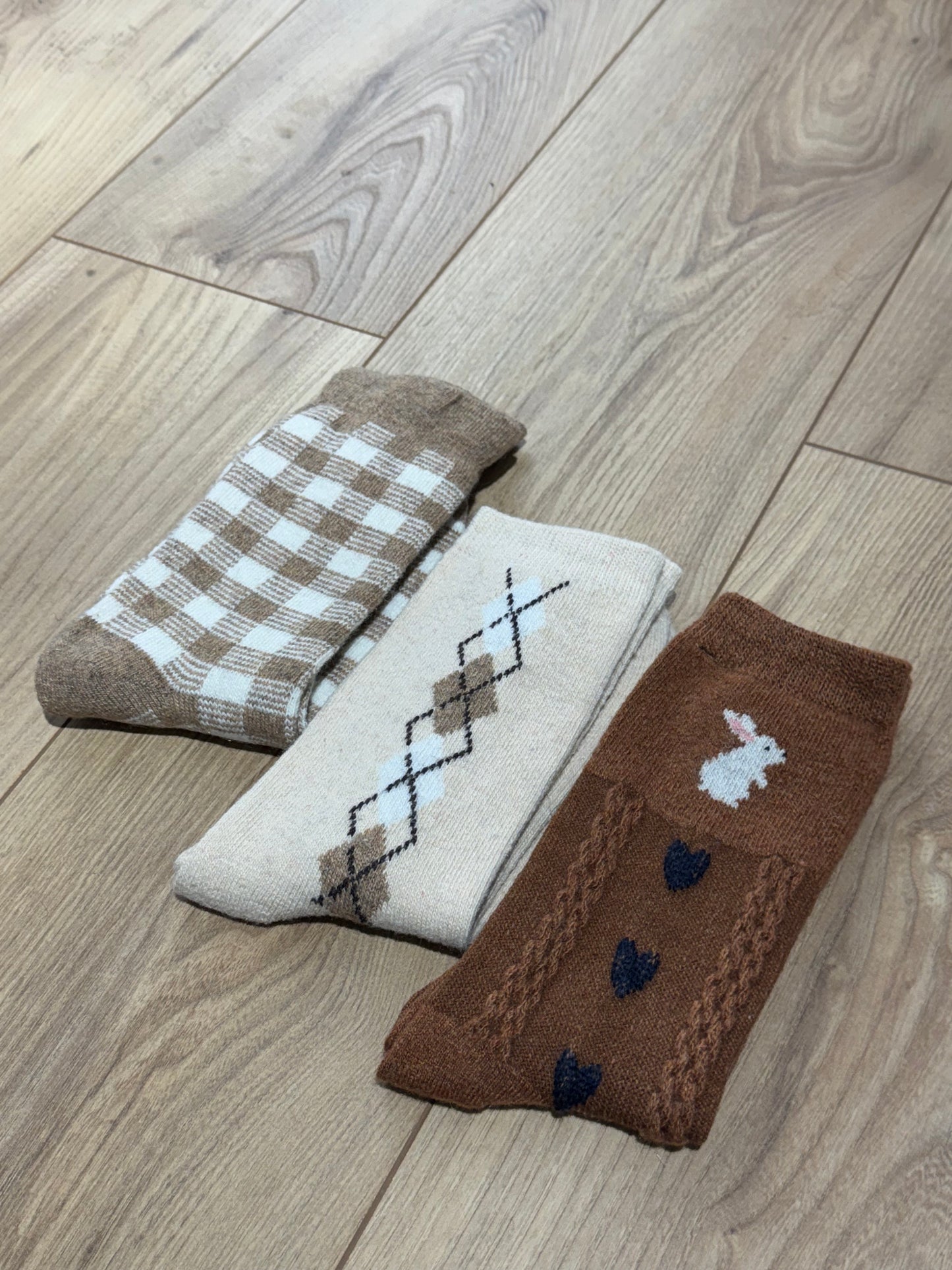 Chaussette à motif Laine et cachemire - 8 Coloris