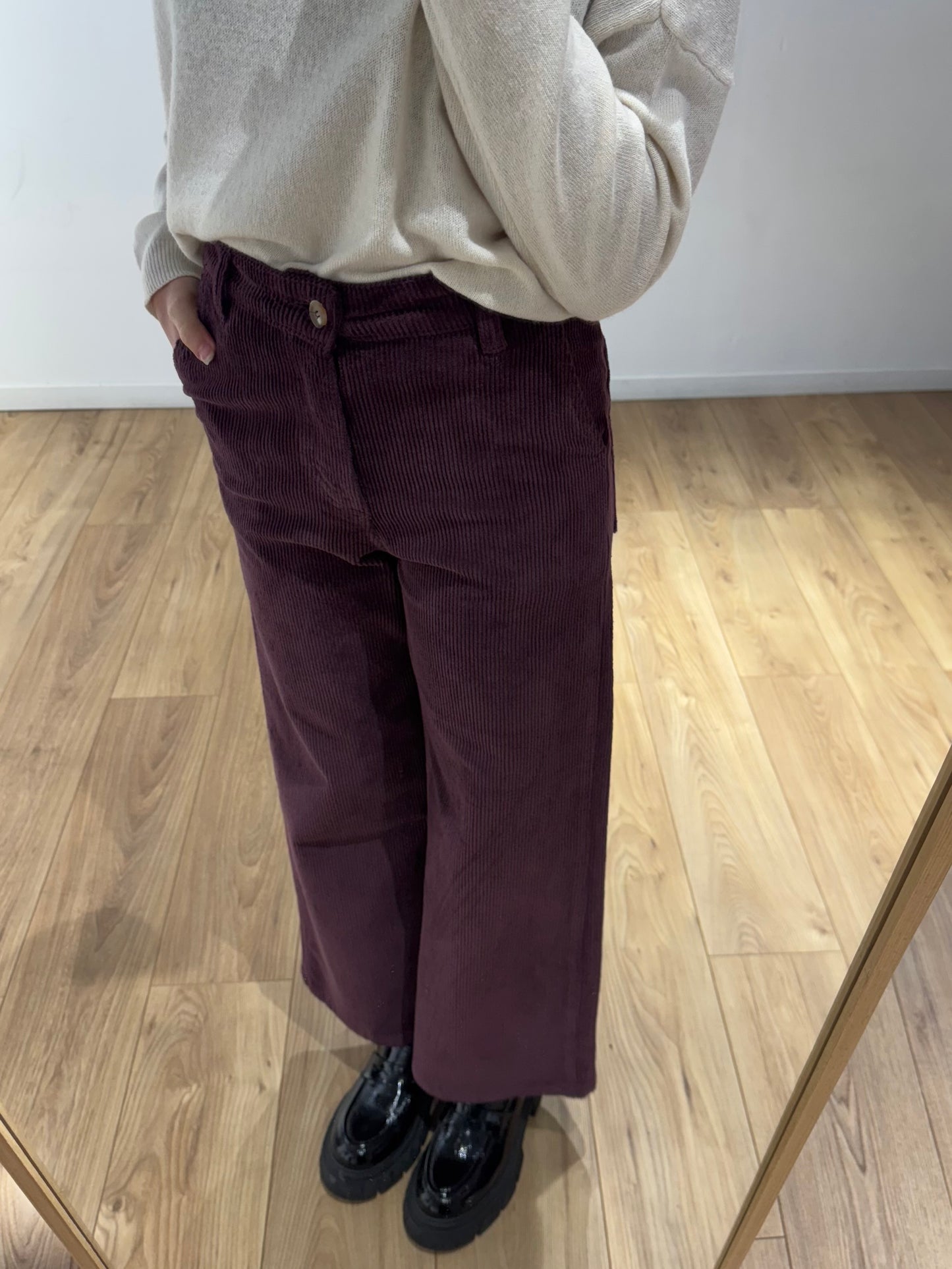 Pantalon Velours Côtelé coupe cheville - 3 Coloris