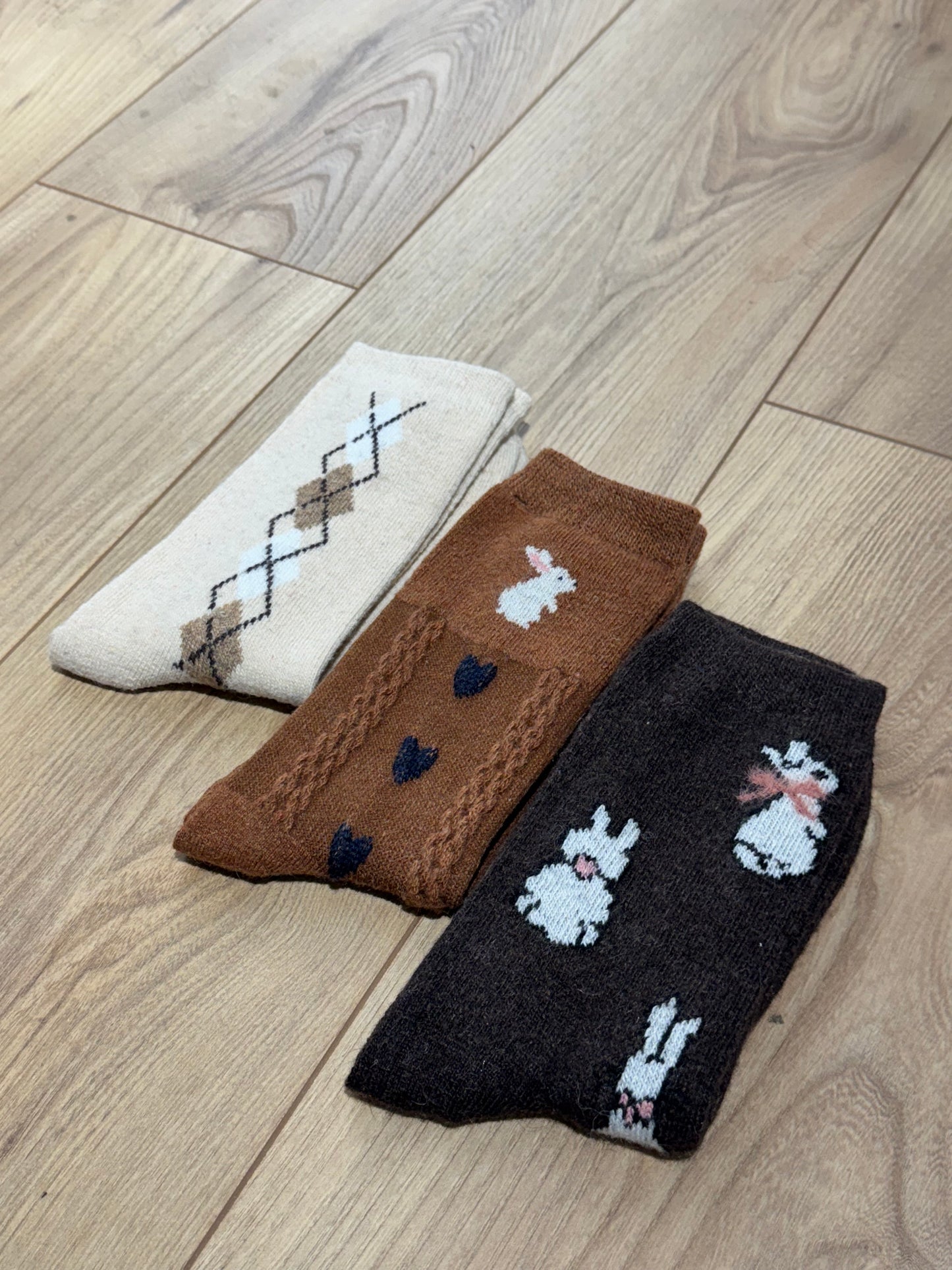 Chaussette à motif Laine et cachemire - 8 Coloris