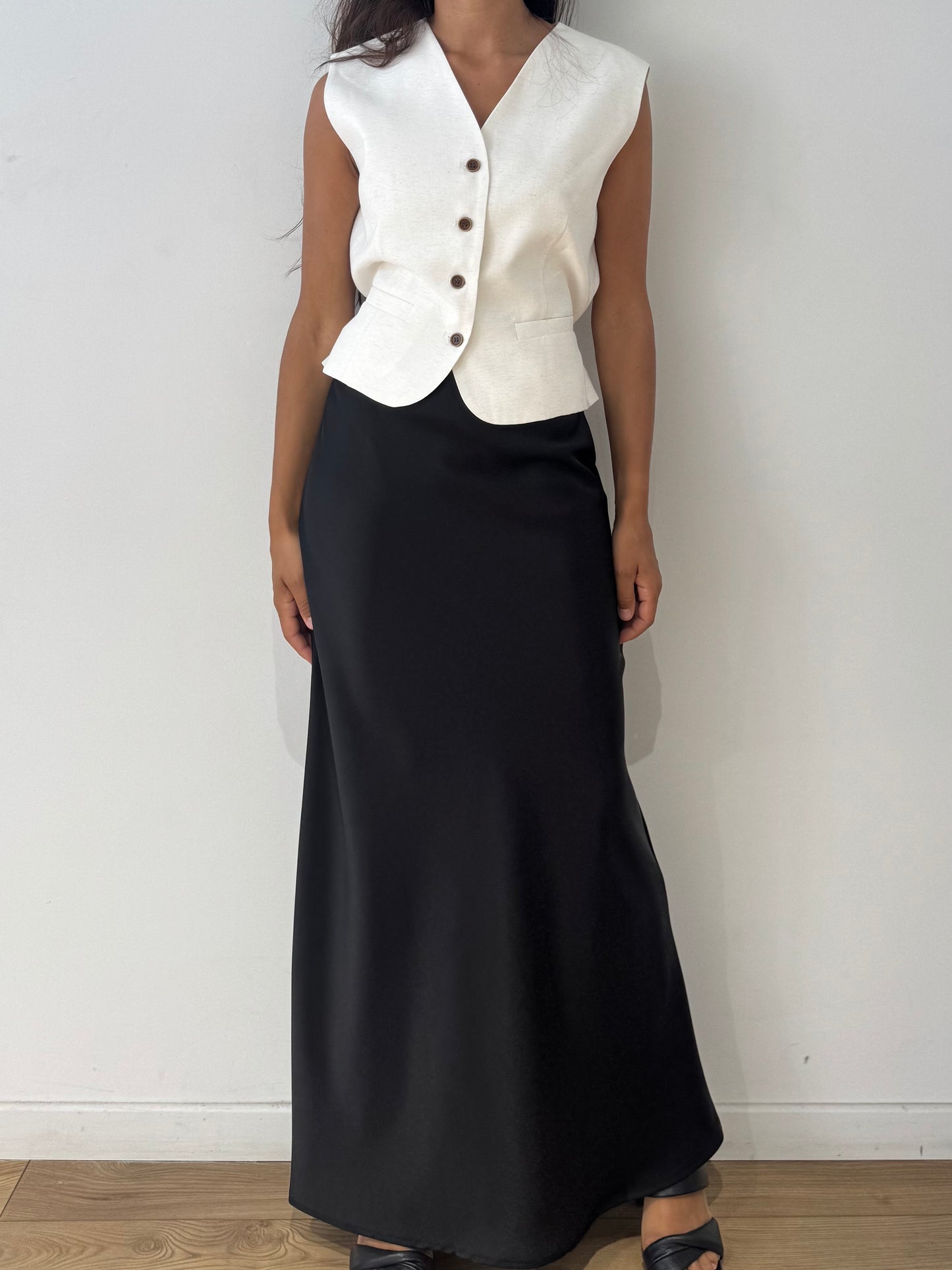 Jupe longue satin