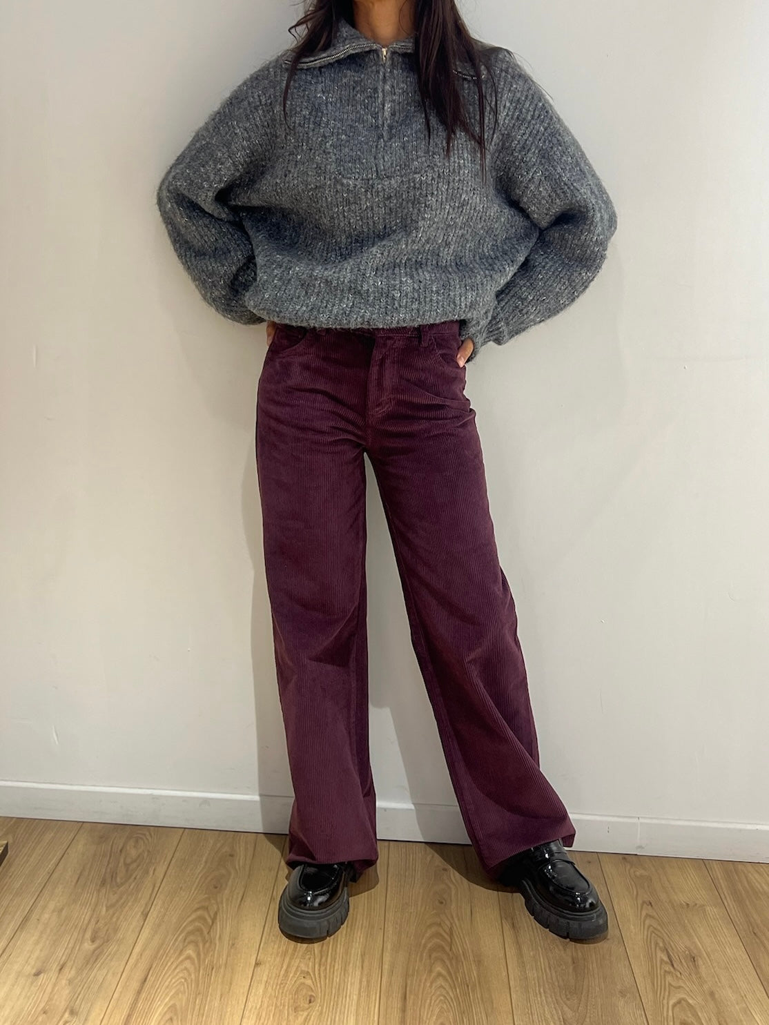 Pantalon Velour Côtelé Droit - 4 Coloris