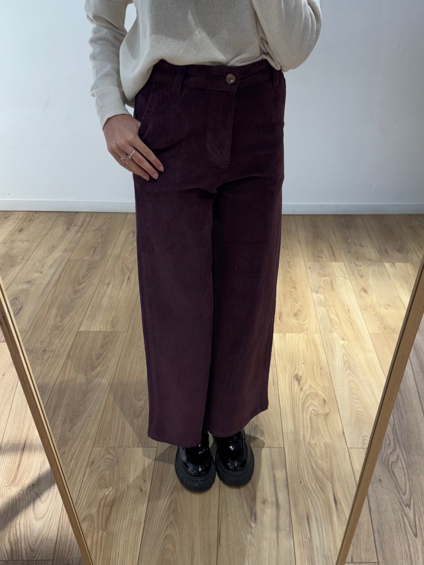 Pantalon Velours Côtelé coupe cheville - 3 Coloris