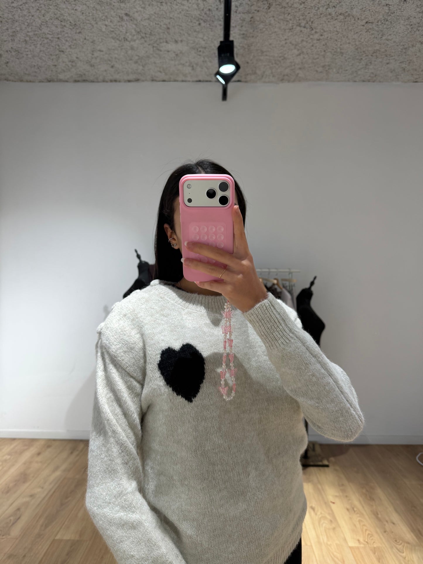 Pull cœur en Laine mélangé