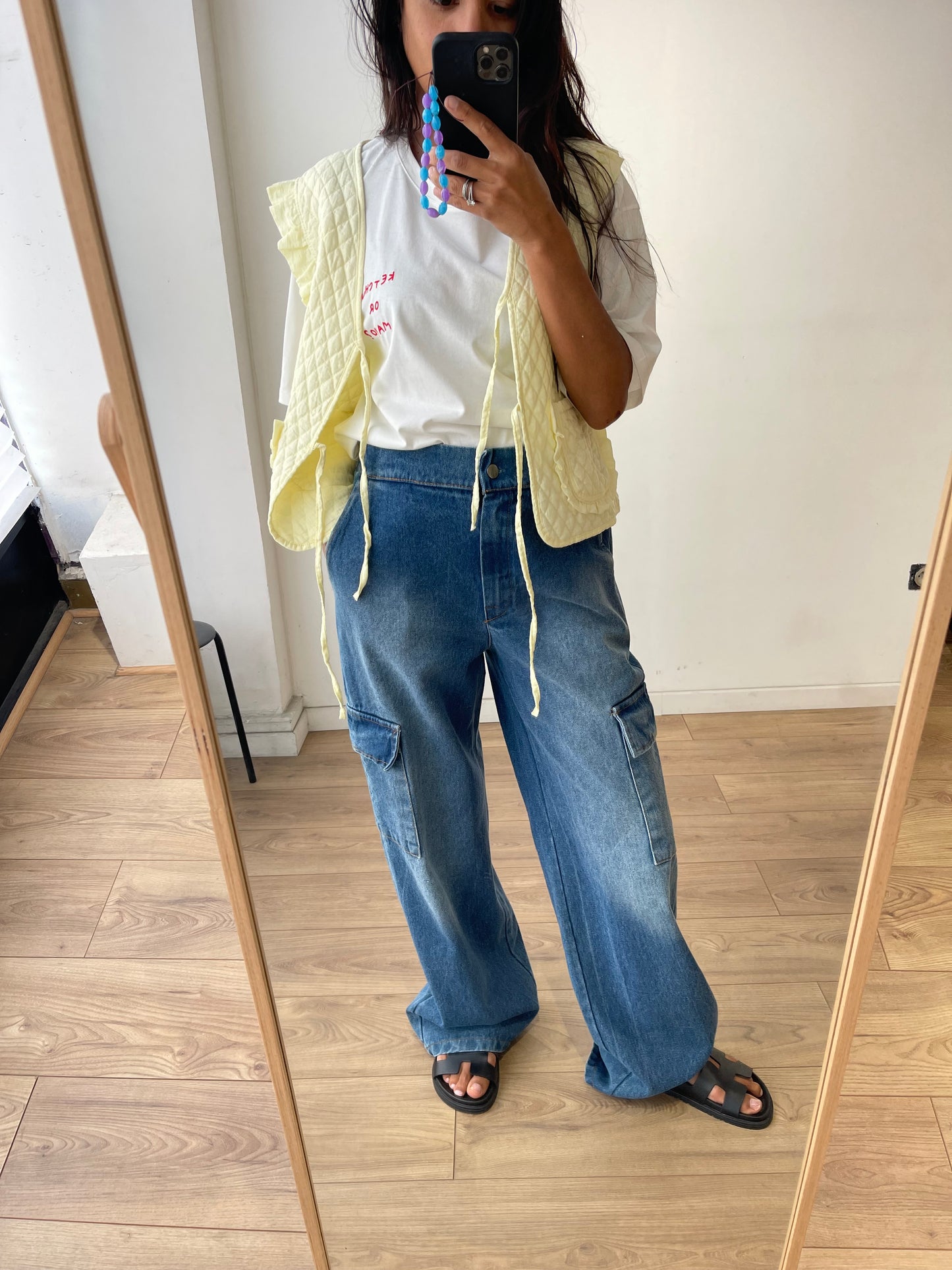 Gilet matelassé à volants - 5 coloris