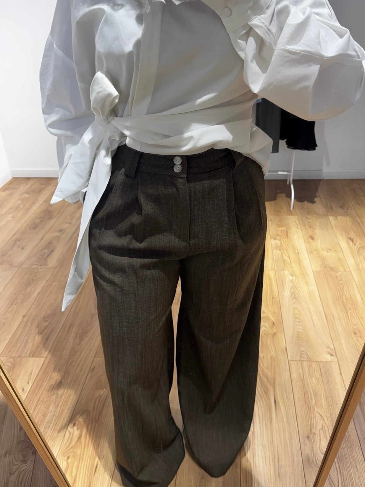 Pantalon à pince léger en Coton style jeans - Marron