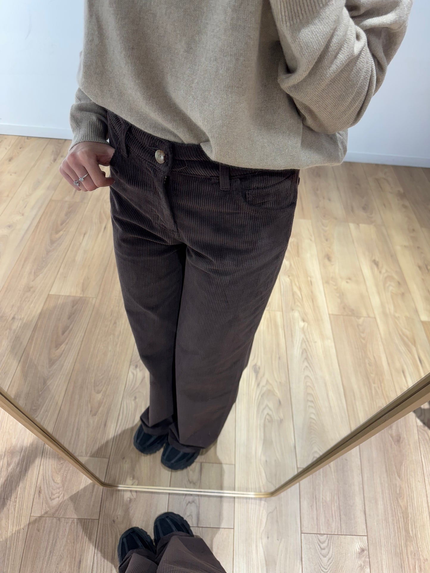 Pantalon Velour Côtelé Droit - 4 Coloris