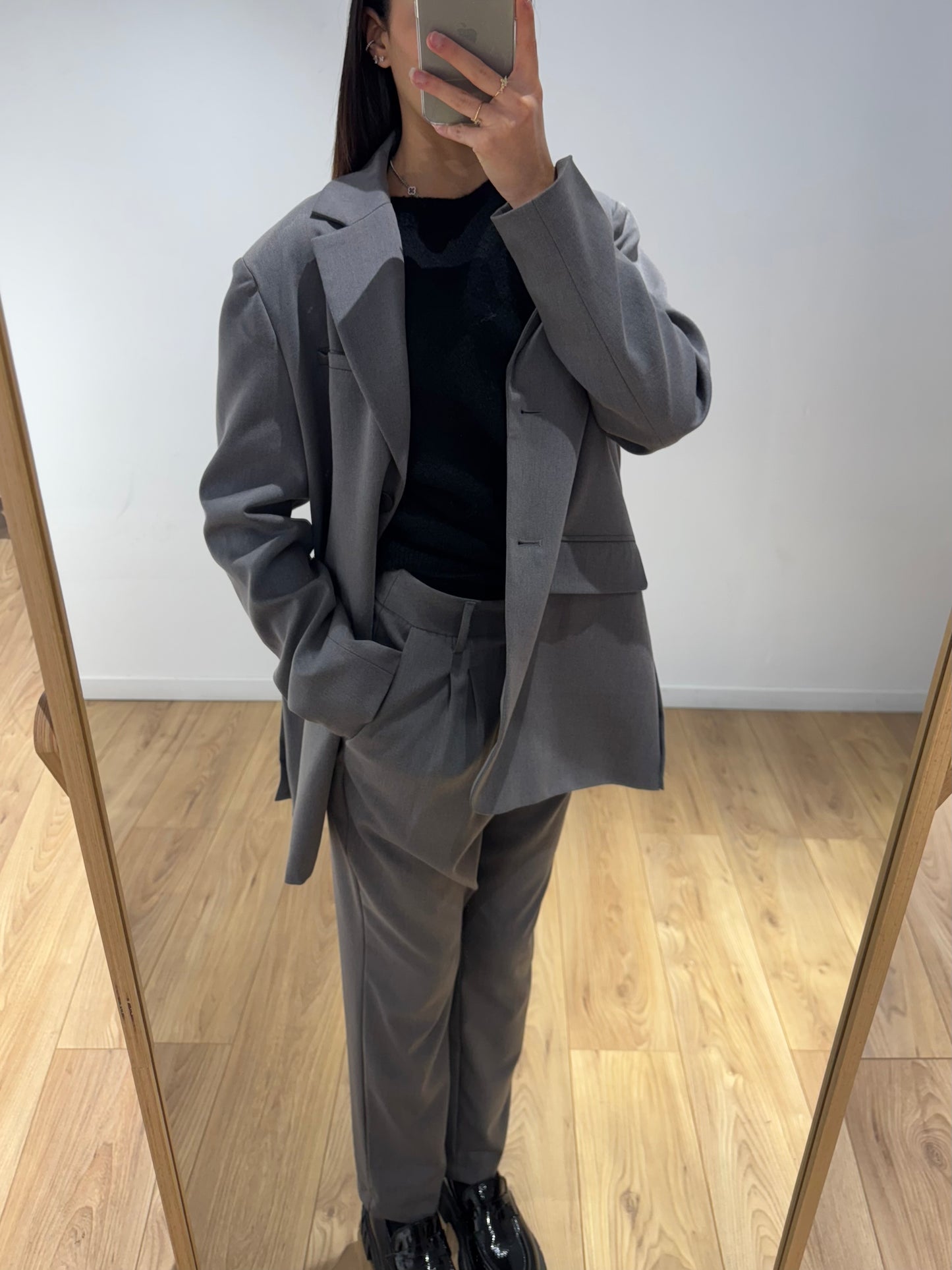 Blazer gris oversize