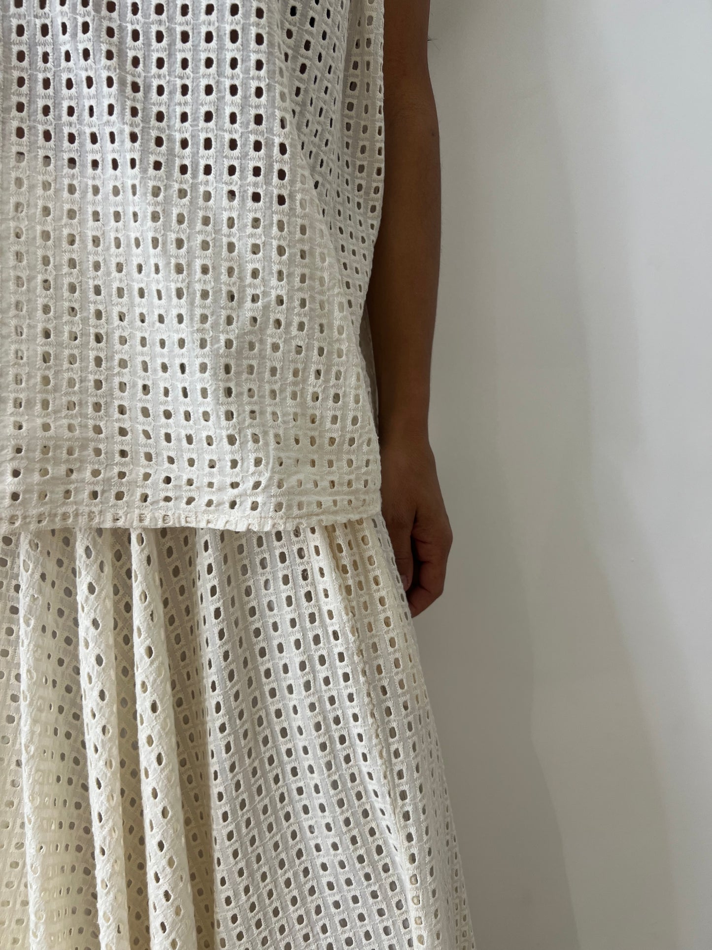 Jupe Longue Broderie Anglaise Coton – Coupe Fluide 100% Coton