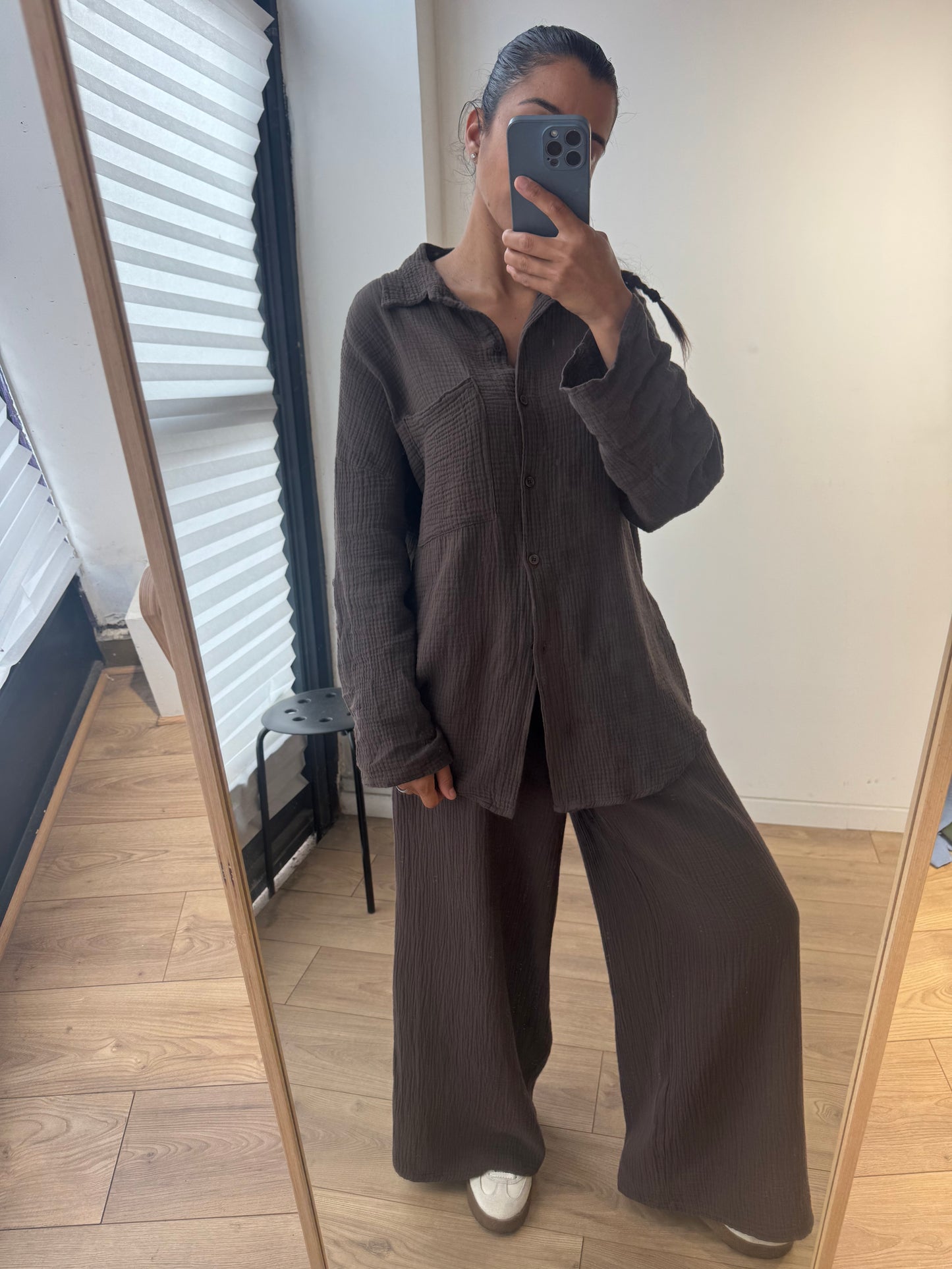 Ensemble gaz de coton pantalon 100% coton - 5 Coloris