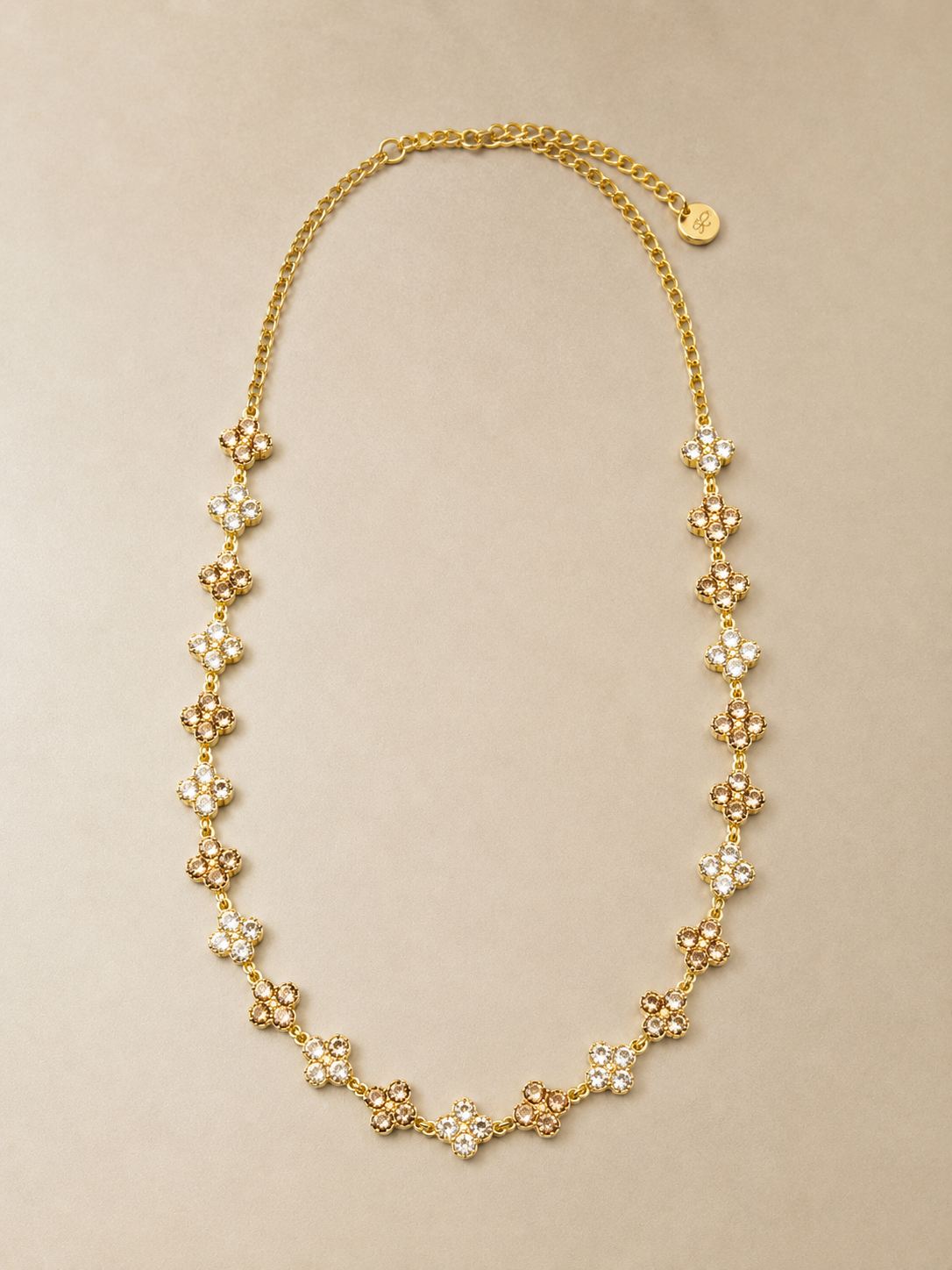 Collier fleurs en acier inoxydable