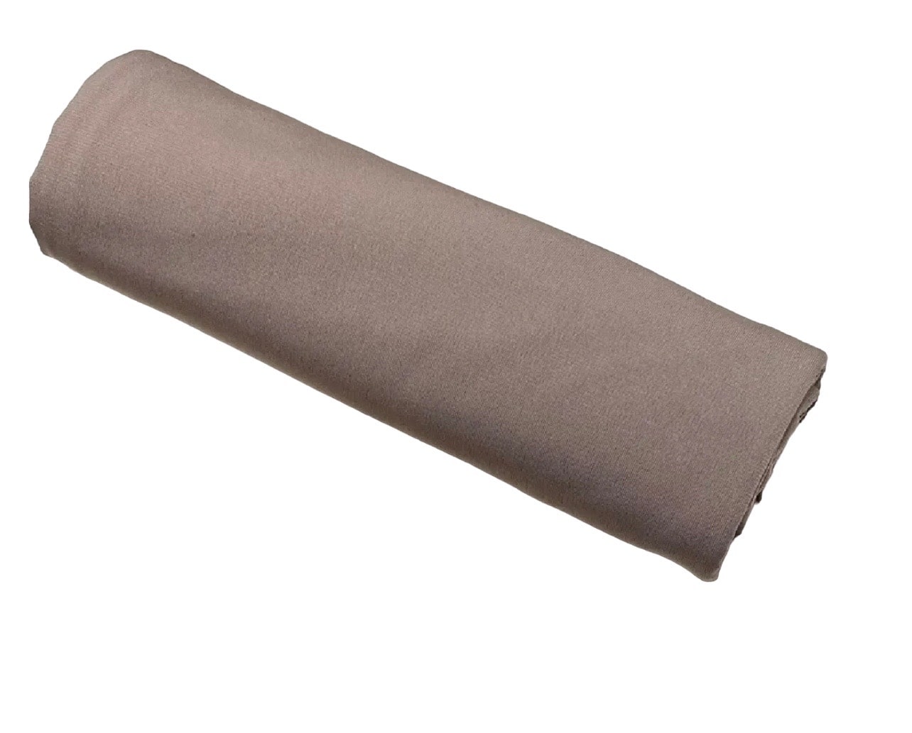 Hijab en jersey de couleur taupe soigneusement roulé de Kata Paris