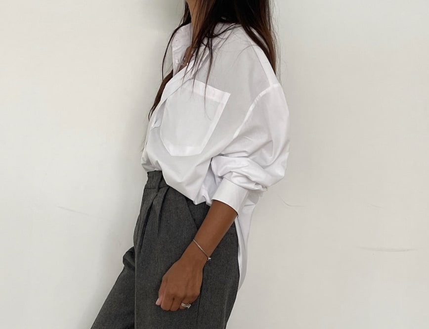 Chemise Basic blanche Mini Maxi femme