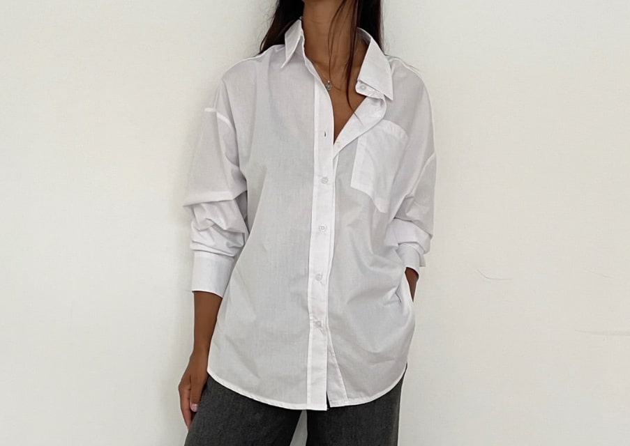 Chemise Basic blanche Mini Maxi