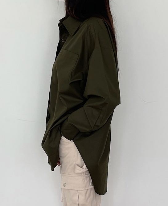 Chemise Basic kaki Mini Maxi