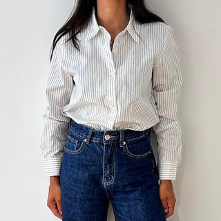 Chemise rayures fines en coton – 3 coloris
