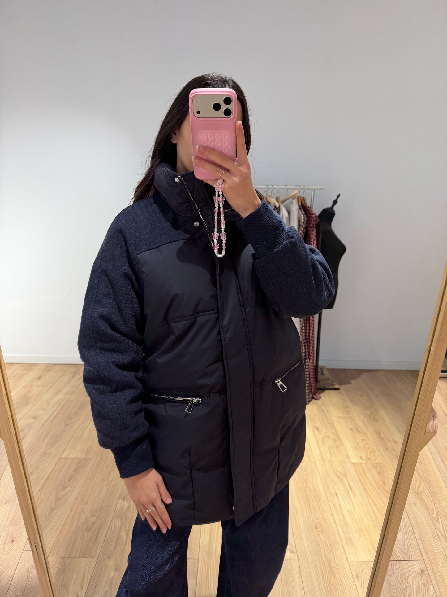 Doudoune bi matière