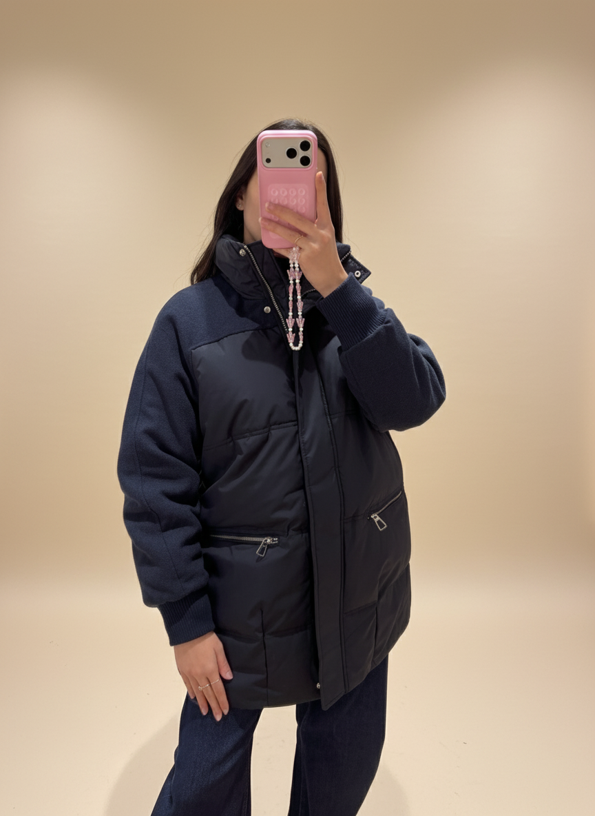 Doudoune bi matière