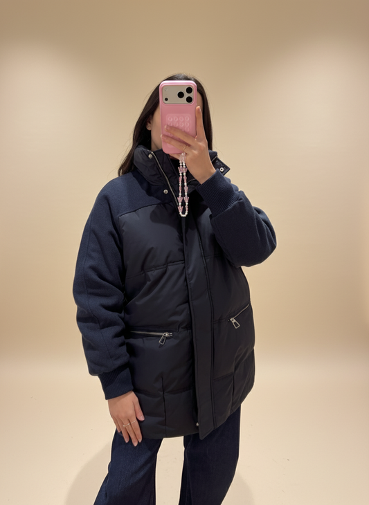 Doudoune bi matière