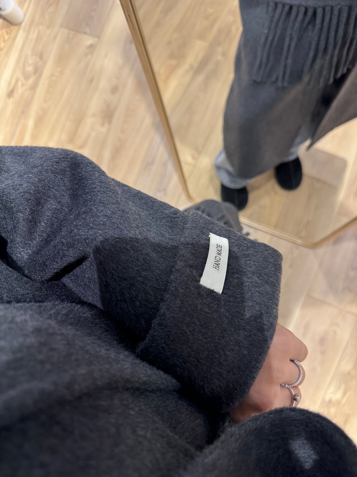 MANTEAU+ ÉCHARPE FAIT MAIN EN LAINE MÉLANGÉE 2- Coloris