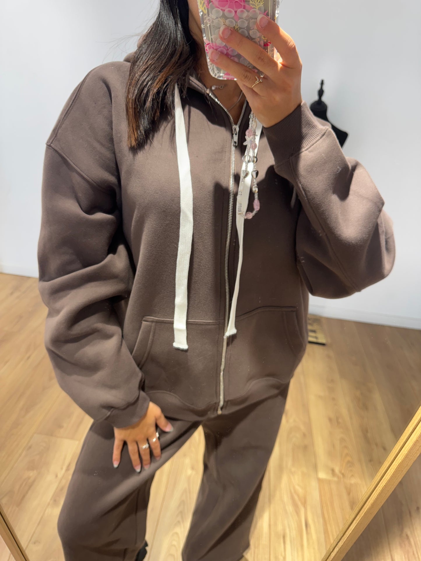 Sweat à zip gros cordon