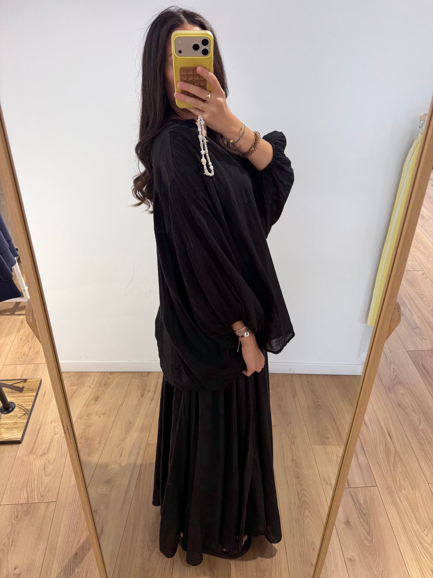 Ensemble jupe chemise 100% voile de coton - 5 Coloris