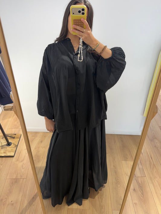 Ensemble jupe chemise 100% voile de coton - 5 Coloris