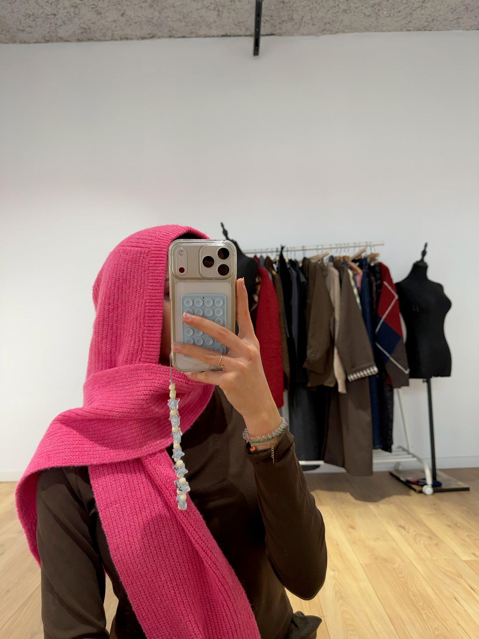 Écharpe Capuche Rose 