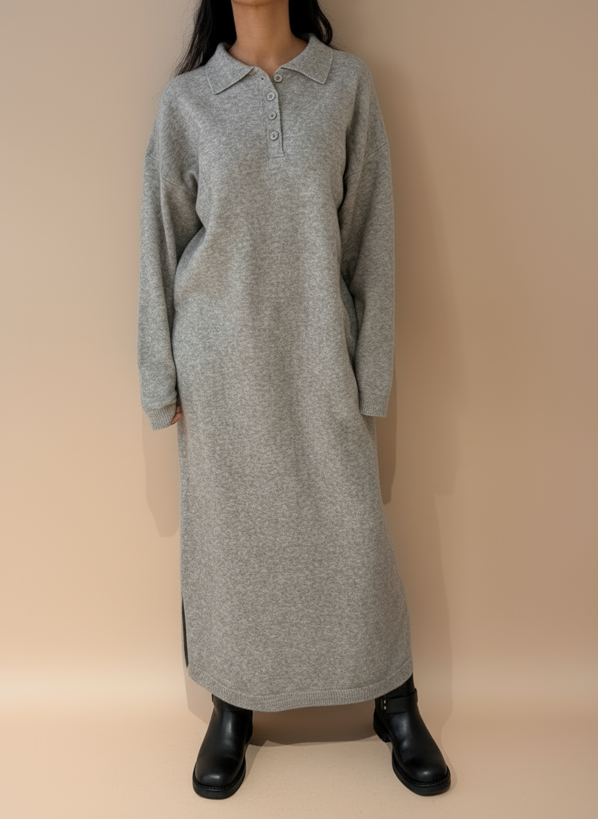 Robe Longue Col Polo