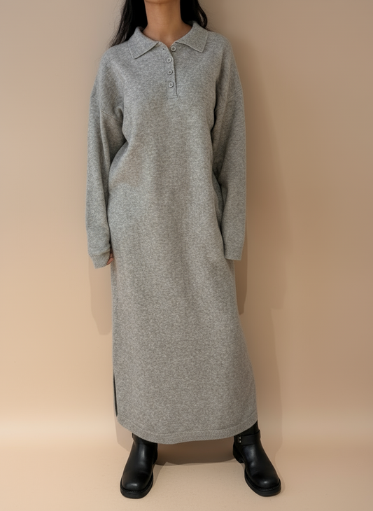Robe Longue Col Polo