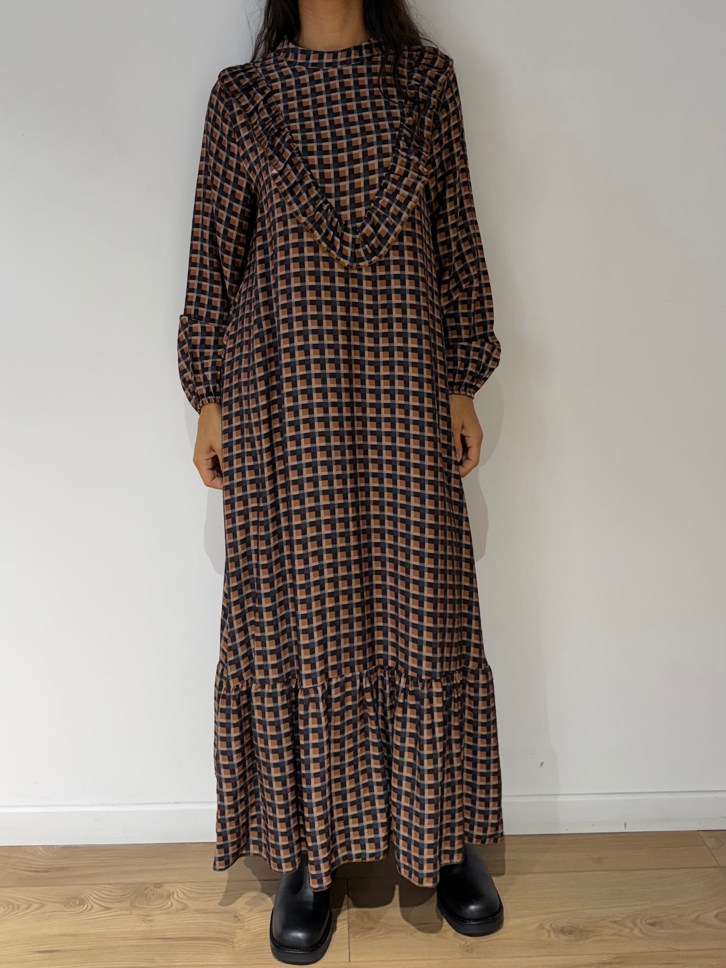 Robe Longue à carreaux octobre
