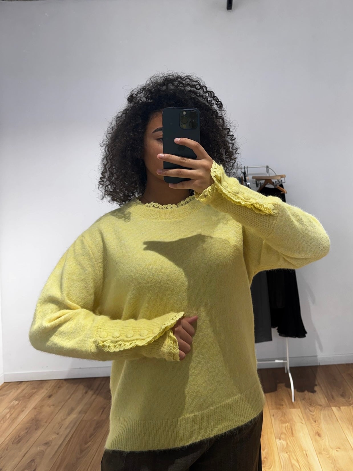 Pull Dentelle Laine Mélangé