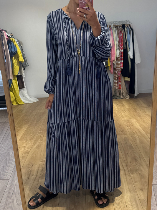 Longue robe rayée