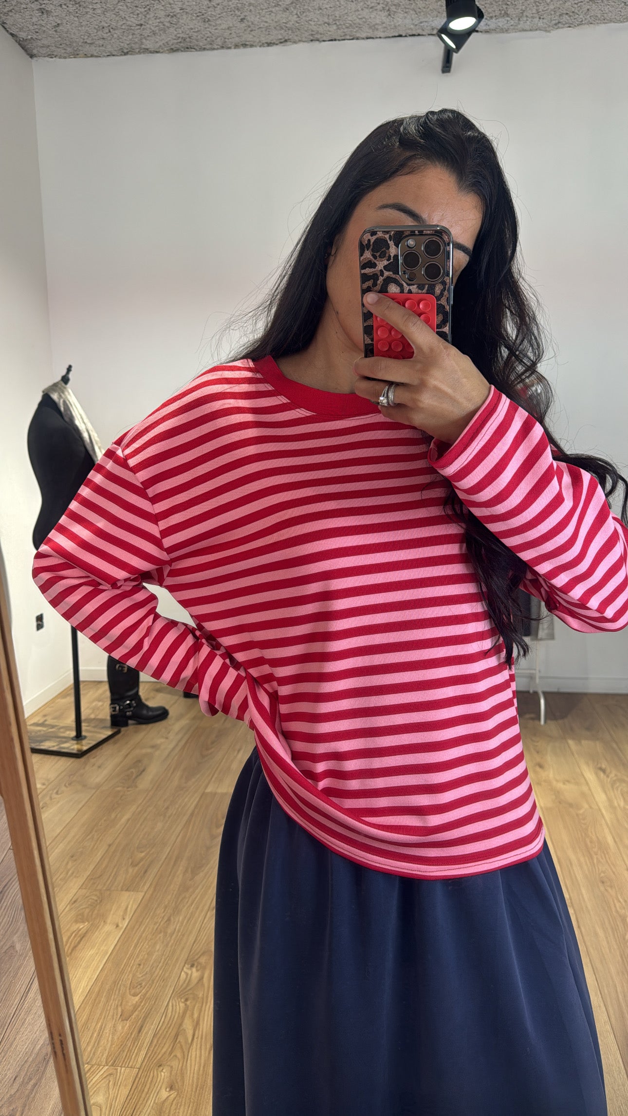 T-shirt à manche longue rayé