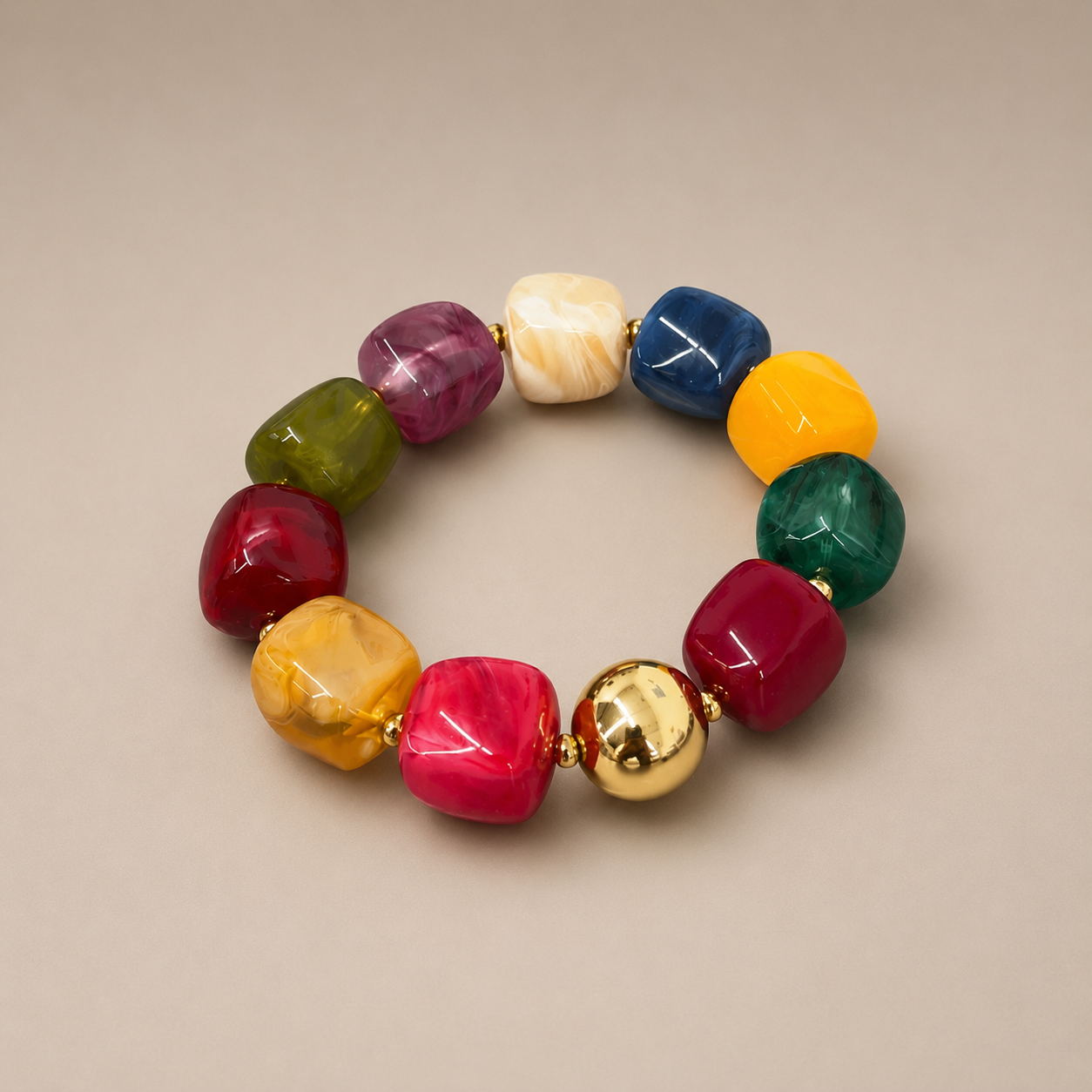 bracelet élastique à perle