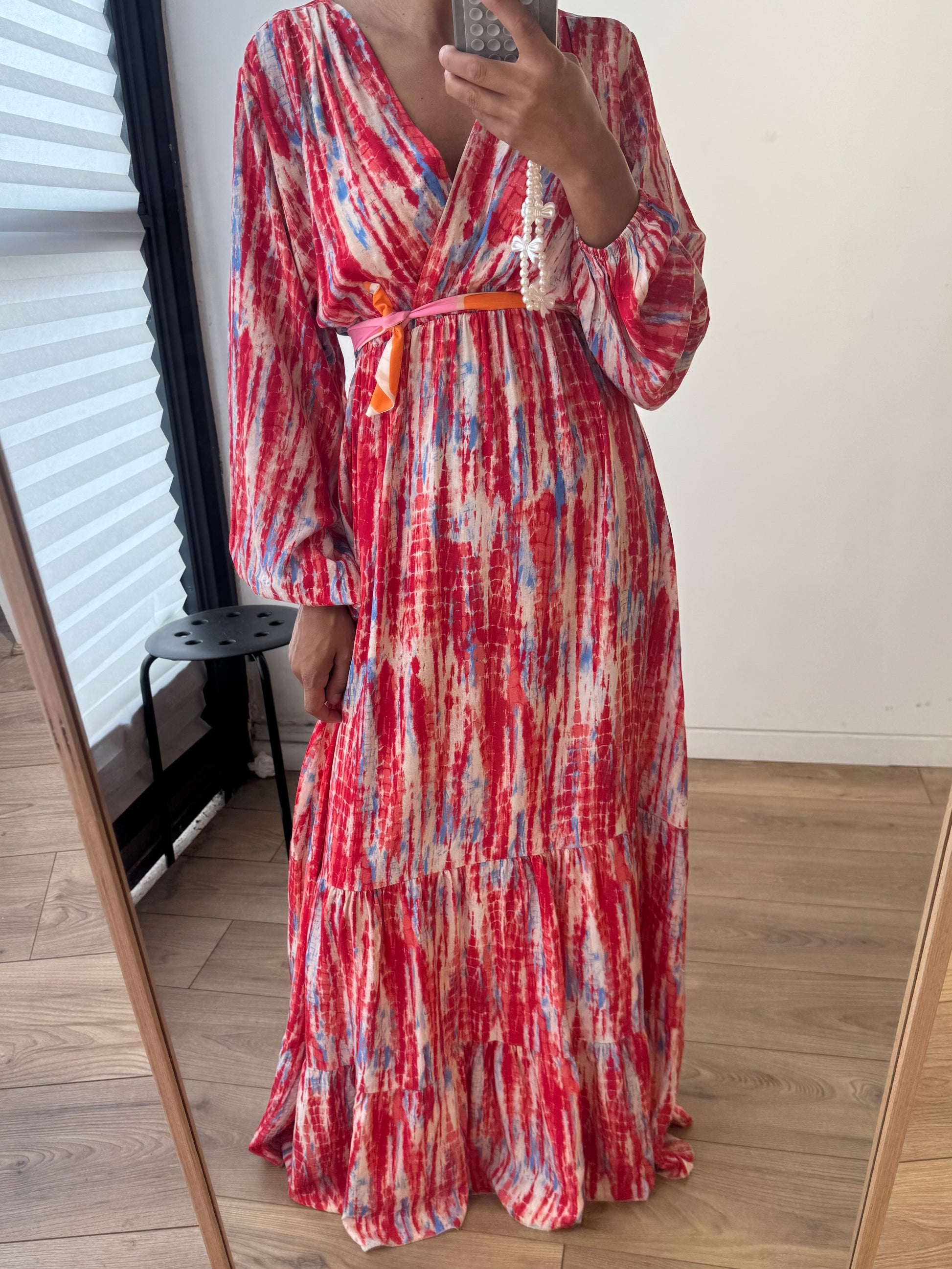 Robe Longue Fluide Boheme Imprimé Tie and Dye Kata Paris