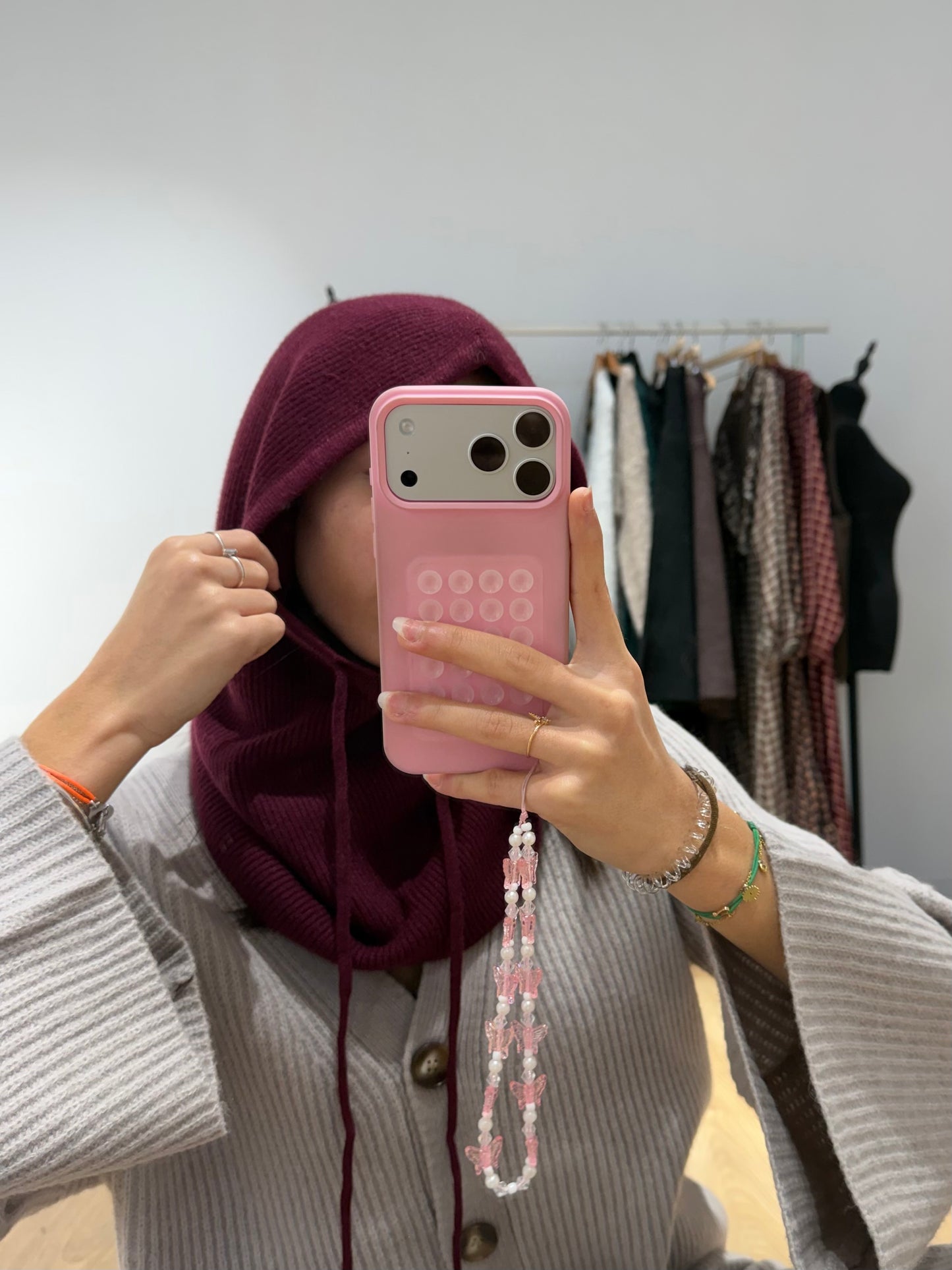 Cagoule en laine et cachemire mélangé