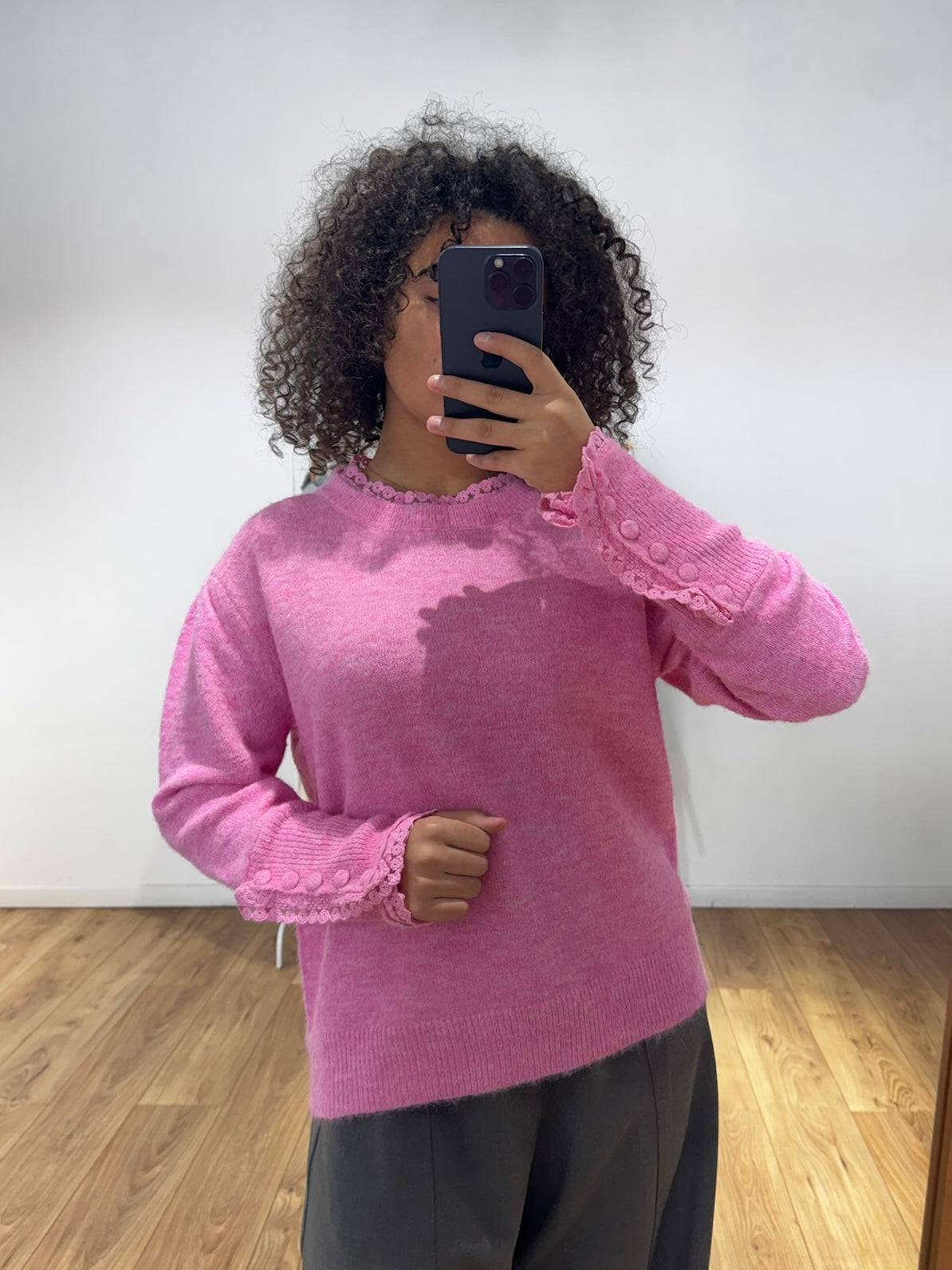 Pull Dentelle Laine Mélangé