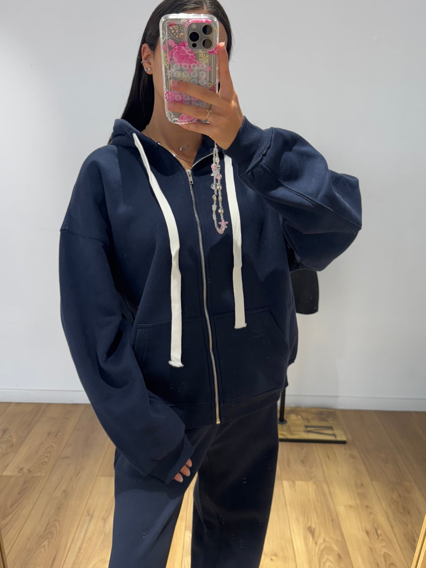 Sweat à zip gros cordon