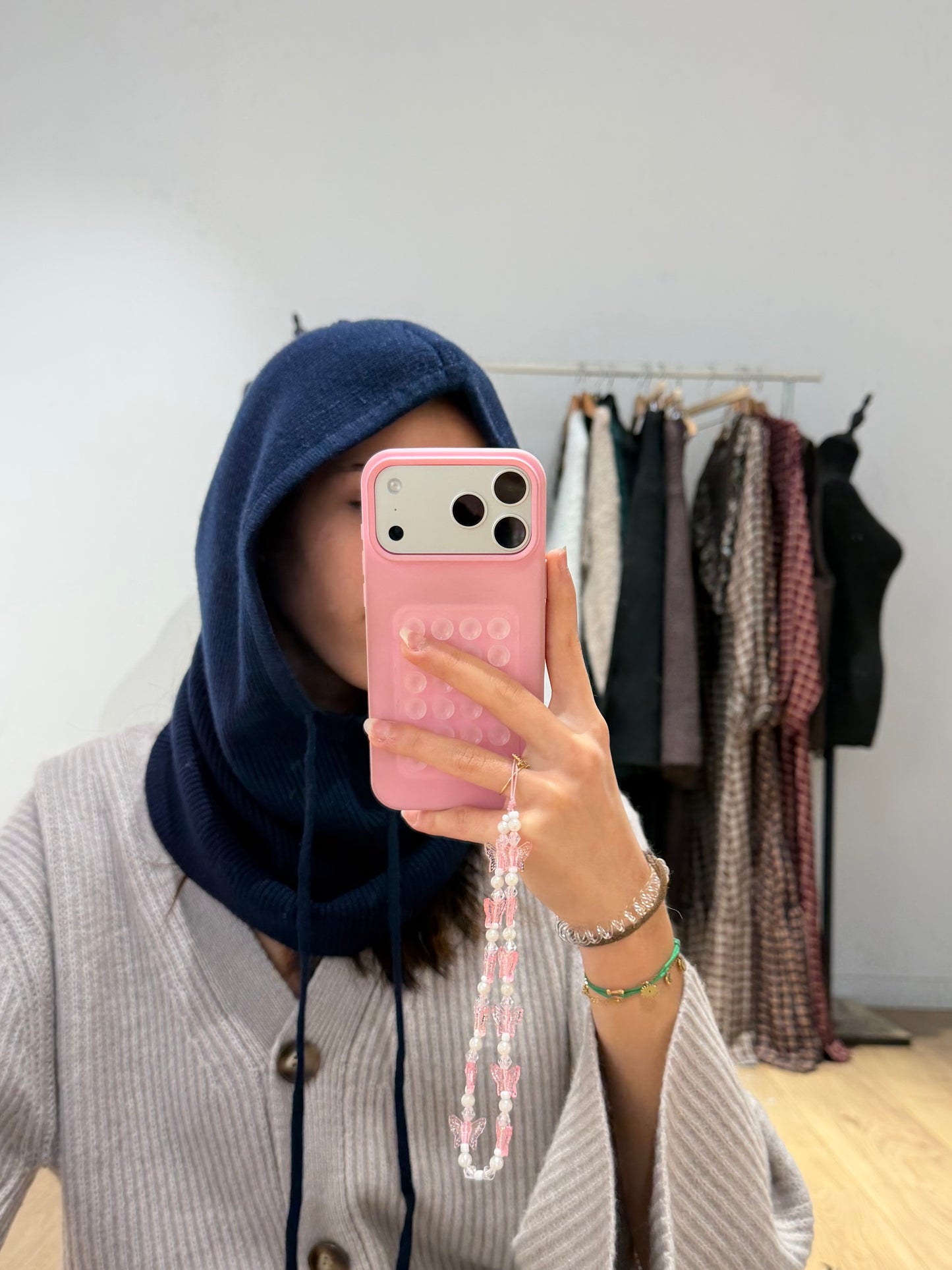 Cagoule en laine et cachemire mélangé