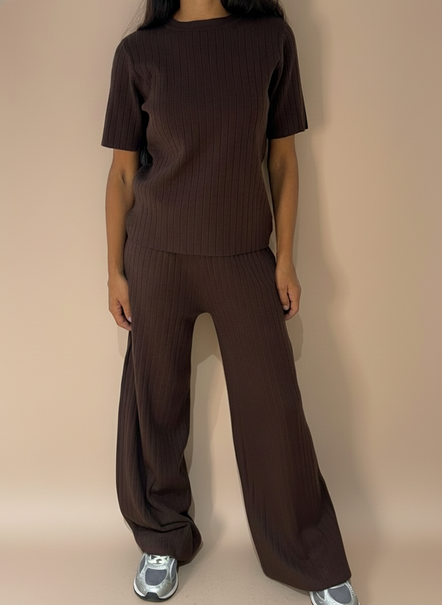 Ensemble en Maille Côtelé