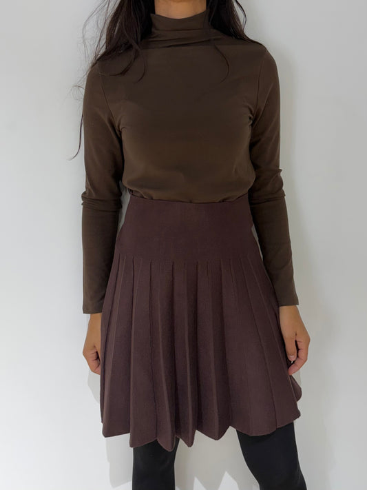 Jupe courte plissée femme style e-girl noir marron gris Kata Paris