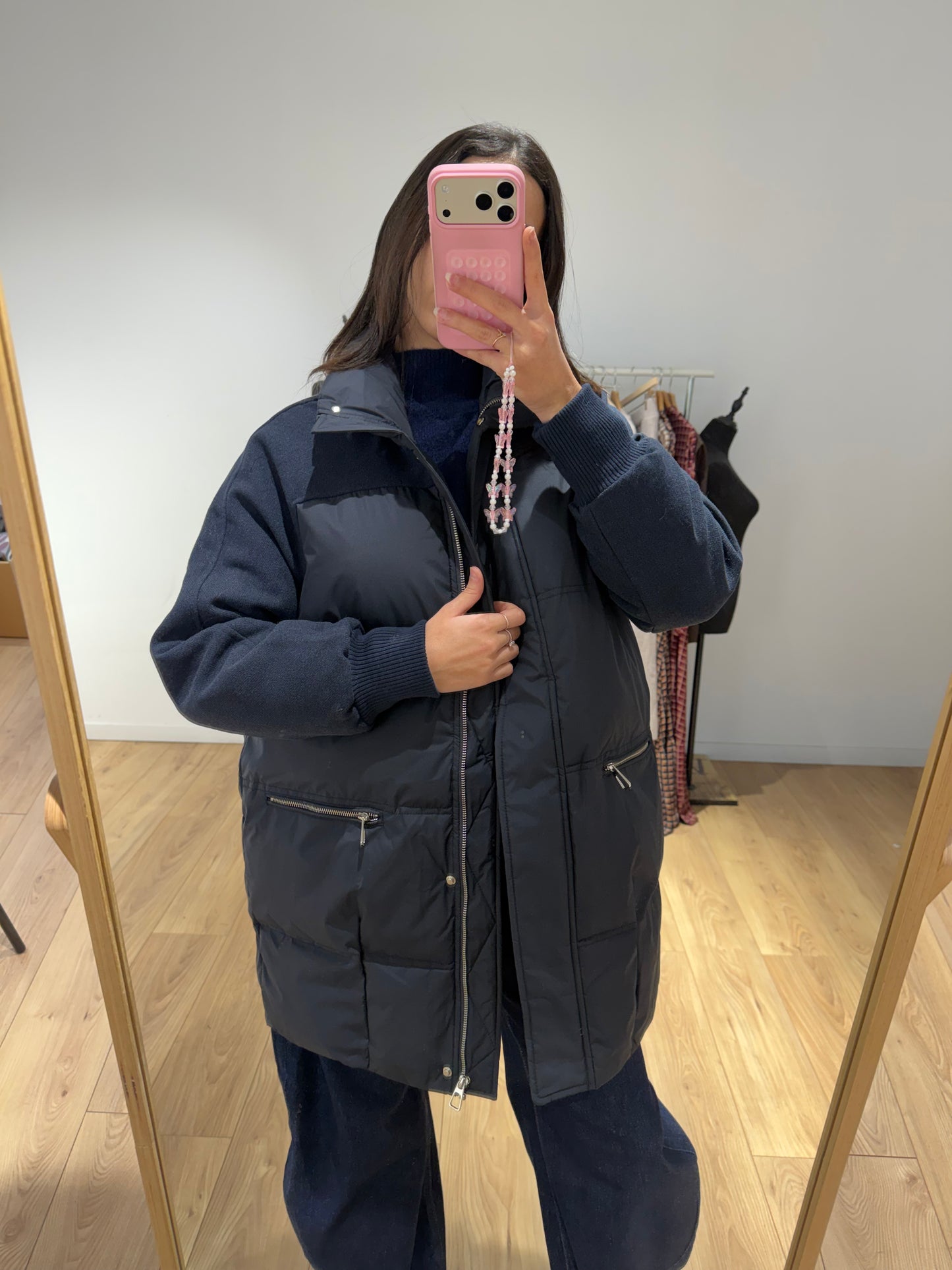 Doudoune bi matière