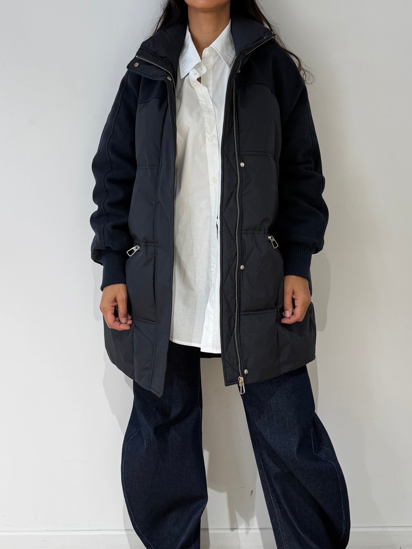 Doudoune bi matière