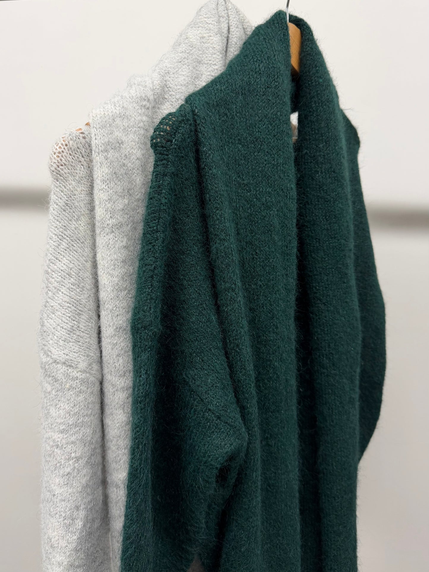 Pull Laine mélangé avec écharpe